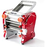 Electric Pasta Maker Machine 2mm/6mm for Commercial &amp; Home Use | automatic 3-in-1 noodle spaghetti making machine, dough roller/ pressing/ cutting machine, food-grade stainless steel