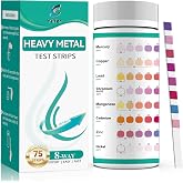 8-Parameter Heavy Metals Water Test Strips (75 Strips) for Home Water Test | Mercury,Copper,Lead,Chromium,Manganese,Cadmium,Zinc,and Nickel,Home Water Testing Kit,Well,Tap&amp;City Water,drinking water
