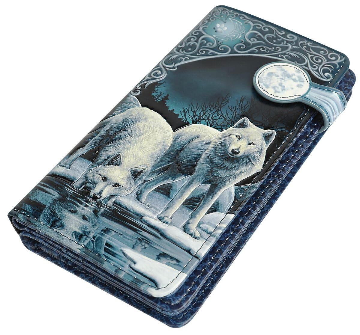 Nemesis Now Warriors of Winter Lisa Parker Embossed Purse 19cm Blue, PU, 18.5cm