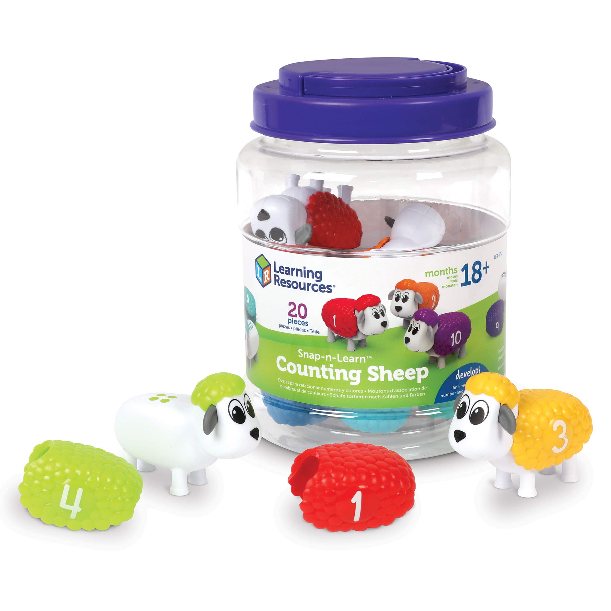 Learning Resources Snap-n-Learn Counting Sheep, Counting & Sorting Toy, Multi