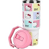 Bioworld Hello Kitty Character Squares White 40 Oz Stainless Steel Tumbler