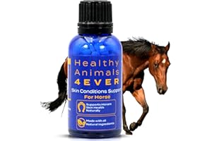HEALTHYANIMALS4EVER Healthy Animals 4Ever All-Natural Horse Skin Conditions Support - Helps Prevent Dermatitis, Rain Rot & Ringworm - Supplements for Horses - Homeopathic & Highly Effective - 300 Tablets