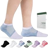 Bulinlulu Diabetic Socks for Men Women,6 Pairs Low Cut Non Binding Diabetic Socks,Ankle Seamless Socks for Men 6-9 9-12(Bright-Large)