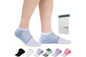 Bulinlulu Diabetic Socks for Men Women,6 Pairs Low Cut Non Binding Diabetic Socks,Ankle Seamless Socks for Men 6-9 9-12(Bright-Large)