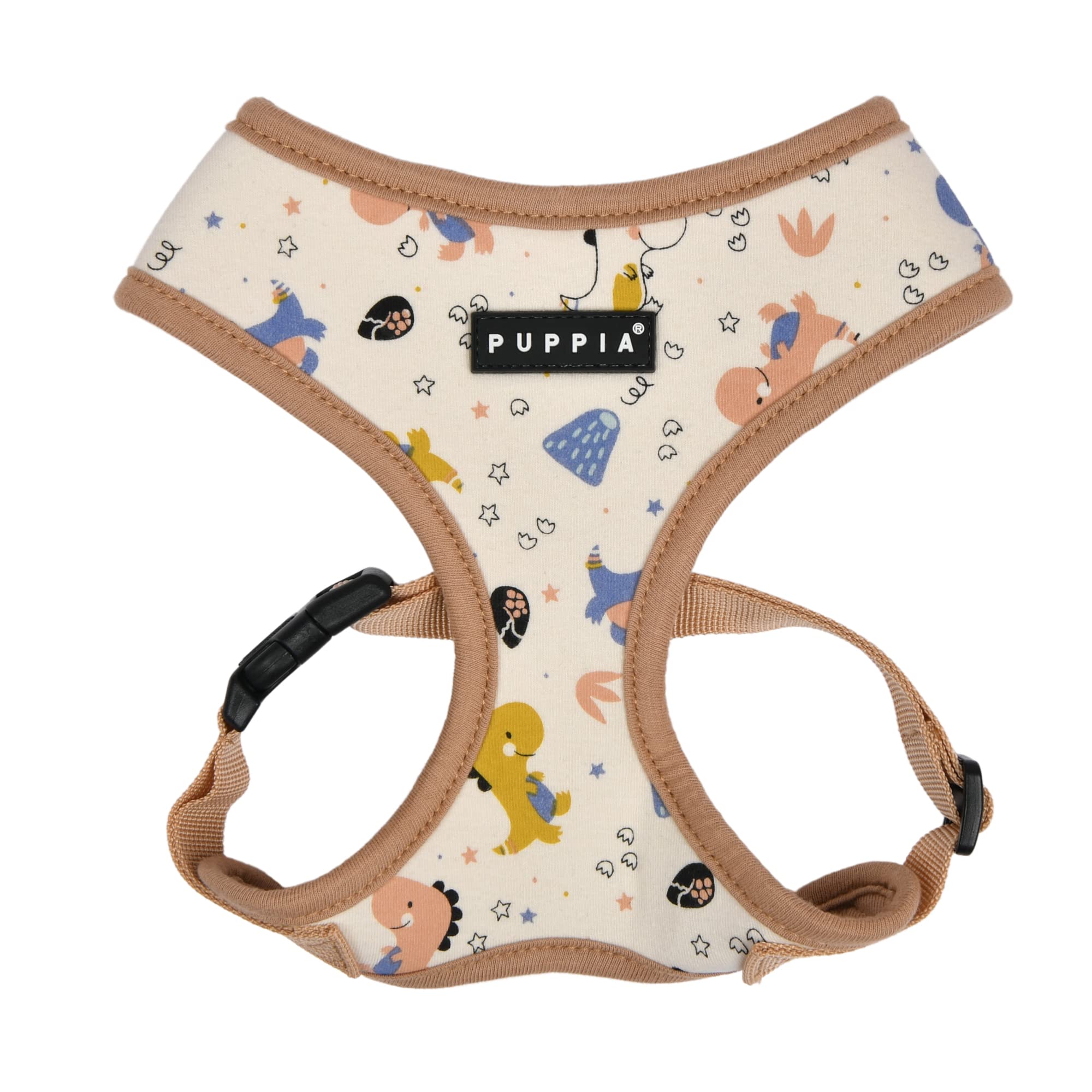 Puppia Spring and Summer Fashion Over-The-Head Dog Harness, Beige_Minmi, Medium — image 1