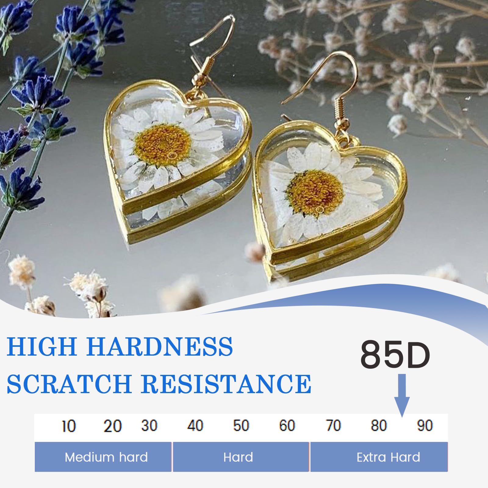 Bsrezn 3000g UV Resin Hard, Crystal Clear Premixed Resina UV for Jewelry Making (1000g x 3)
