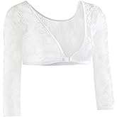 Sleevey Wonders Women's Basic 3/4 Length Slip-on Lace Sleeves White