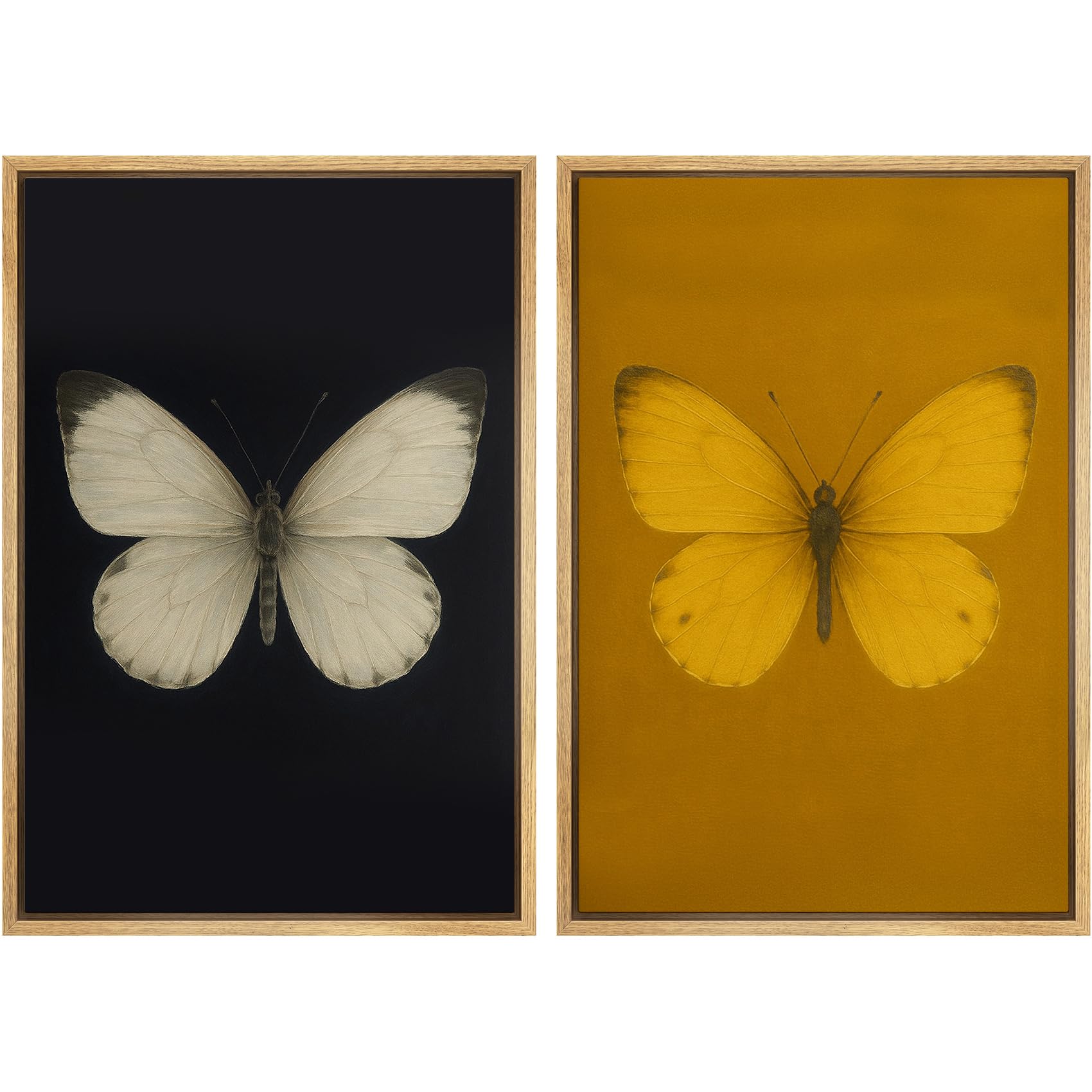 MUDECOR Framed Canvas Print Wall Art Set Butterfly