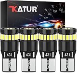 KATUR 194 LED Bulbs 12V 6000K White 4pcs Canbus Error Free W5W T10 168 194