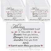 Sunnyray 60 Pcs Makeup Bags Bulk Inspirational Gifts Bags for Women EVA Cosmetic Bag with Zipper for Housekeeping Week Appreciation Gifts(Always Remember You Are Braver Than You Think)