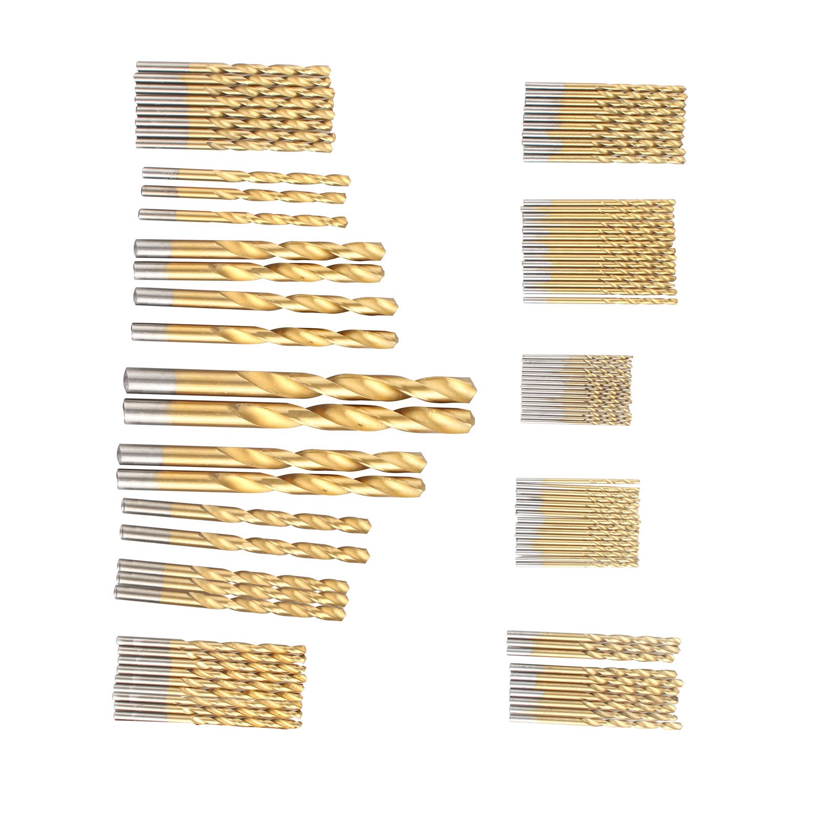 HALJIA 99Pcs Woodworking Twist Drill Bit Set 1.5-10mm Small HSS High Steel Titanium Coated Round Shank Tool for Wood Plastic Aluminum Copper Steel