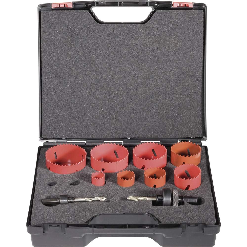 Exact 06100 22-68mm Electrician Set of HSS Bi-Metal Hole Saws in Plastic Cases