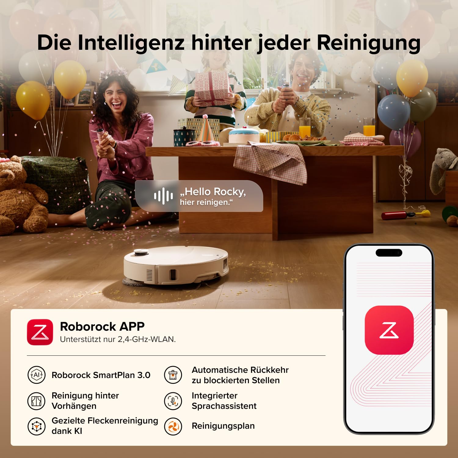 roborock Qrevo Edge 2 Set Saugroboter mit Wischfunktion&Hebarem Wischmopp, 25.000 Pa, Anti-Tangle, ultraflach 7,98 cm, 80 °C Heißwasser-Moppwäsche, FlexiArm-Technologie, AI-Hinderniserkennung(Weiß) 9