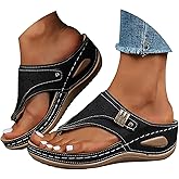 Orthopedic Sandals for Women 2026 With Arch Support Wedge Platform Sandals Non-Slip Flip Flops Dressy Summer Beach Shoes Comfortable Casual Spring Shoes