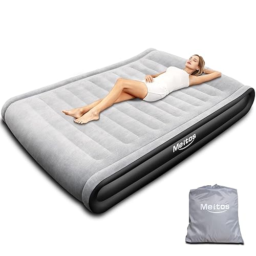 Meitos Queen Size air Mattress with Built-in air Pump, 90