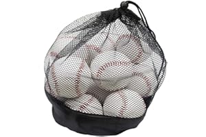 Tebery 12 Pack Standard Size Adult Baseballs Unmarked & Leather Covered Training Ball