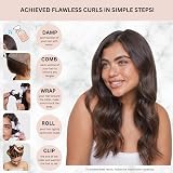 Kitsch Satin Pillow Rollers 6pc Marble Heatless Hair Curler Overnight view 7