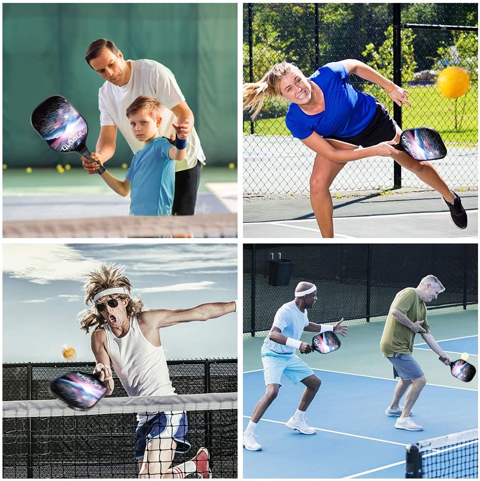 ULAOUL Pickleball Paddles Set, Graphite Pickle Ball Equipment