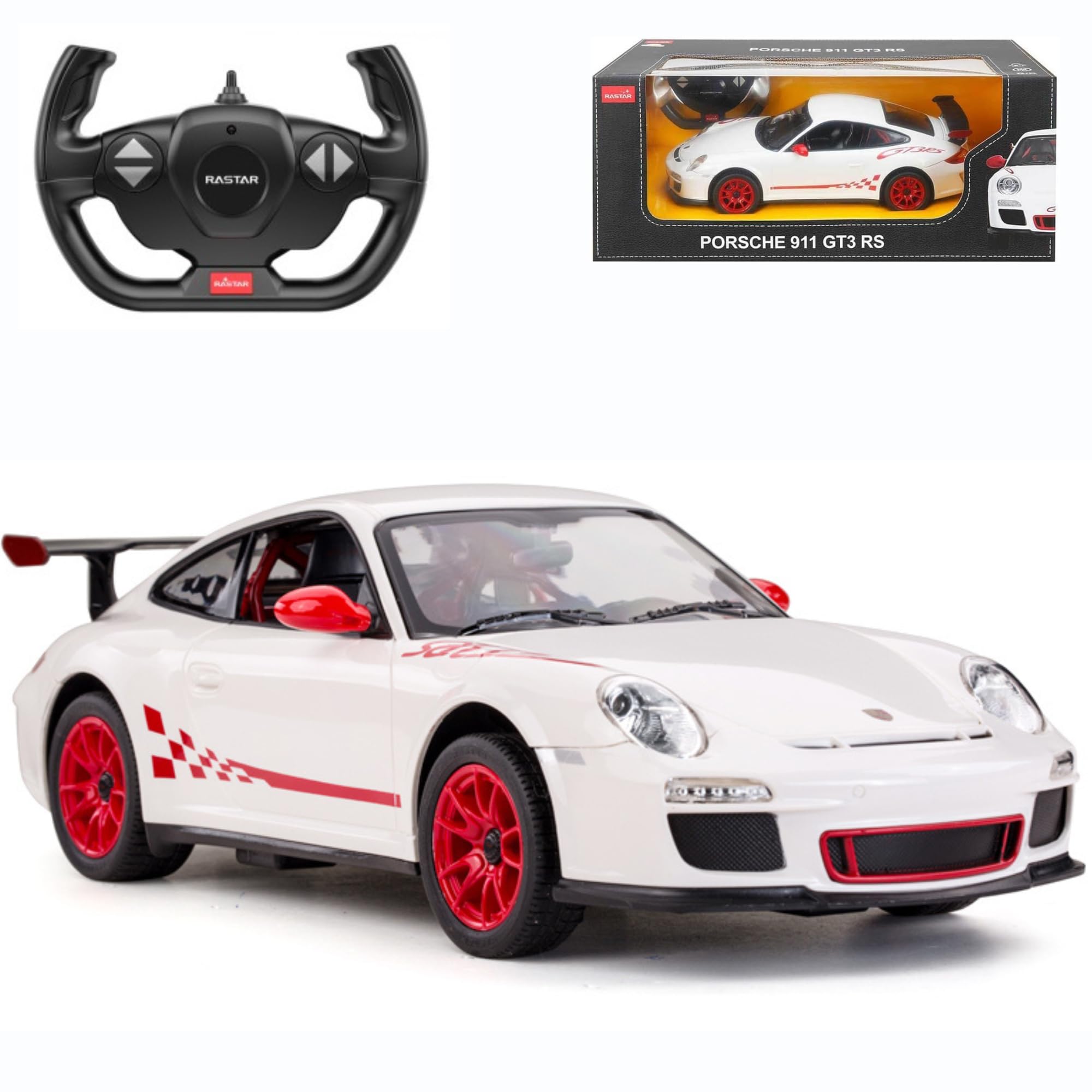 Porsche 911 GT3 1:14 Scale Remote Control Car β Matte White High-Speed RC Model for Racing Fans, Officially Licensed β image 1