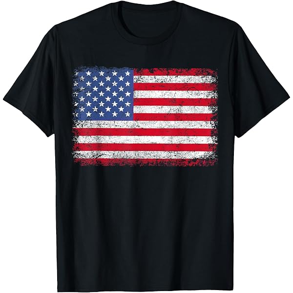 Maglietta Personalizzata Bandiera Americana E Scritta Famiglia Dav - Made In USA, Cotone, Taglie S-5XL