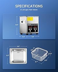 CREWORKS Professional Jewelry Cleaning Machine, 2L