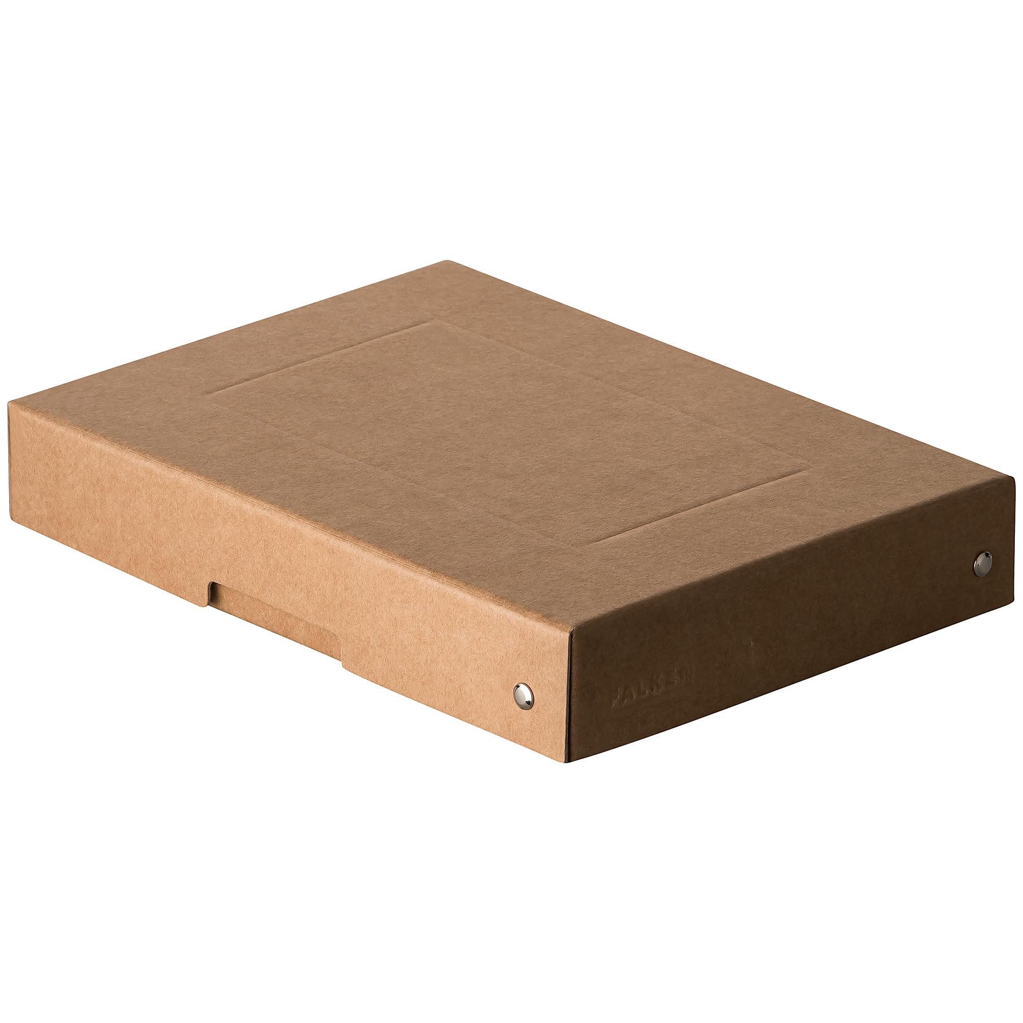 FALKEN Original PureBox Nature. Made in Germany, 40 mm high, DIN A5. Storage box with lid made of sturdy cardboard, vegan gift box, transport box, all-purpose box, Brown