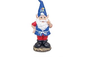 Hanna's Handiworks University of Kansas Jayhawks Gnome Statue- Indoor/Outdoor Resin Figurine Decor for Desk, Garden, Porch- Ideal Gift for Graduation/Birthday/Alumni- Rep Your Team with Fan Merch
