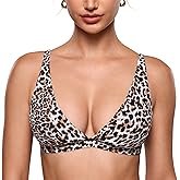 INLYRIC Women's Inbarely Soft Plunge Bralette - Deep V Unlined Triangle No Padding No Underwire Sexy Comfort Sleep Bra