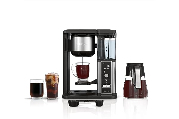 Ninja® Hot & Iced Coffee Maker with Rapid Cold Brew, Single Serve to 10-Cup Drip Brewer, Glass Carafe, No Pods Required, Clas