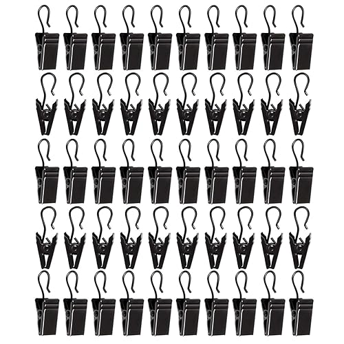 50pcs Awning Lights Curtain Clips Stainless Steel Curtain Clip Hooks Curtain Hooks Bulldog Clips siding Clips for Hanging Tablecloth Towel Clips for Camping Tents Home Decoration Photos Art Craft.