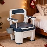 Bedside Commode for Seniors, Adult Portable Commode Toilet 882lbs Capacity, Potty Chair for Seniors with Adjustable Handles, Height Adjustable Portable Toilet Chairs for Adults（US Fast Arrival）
