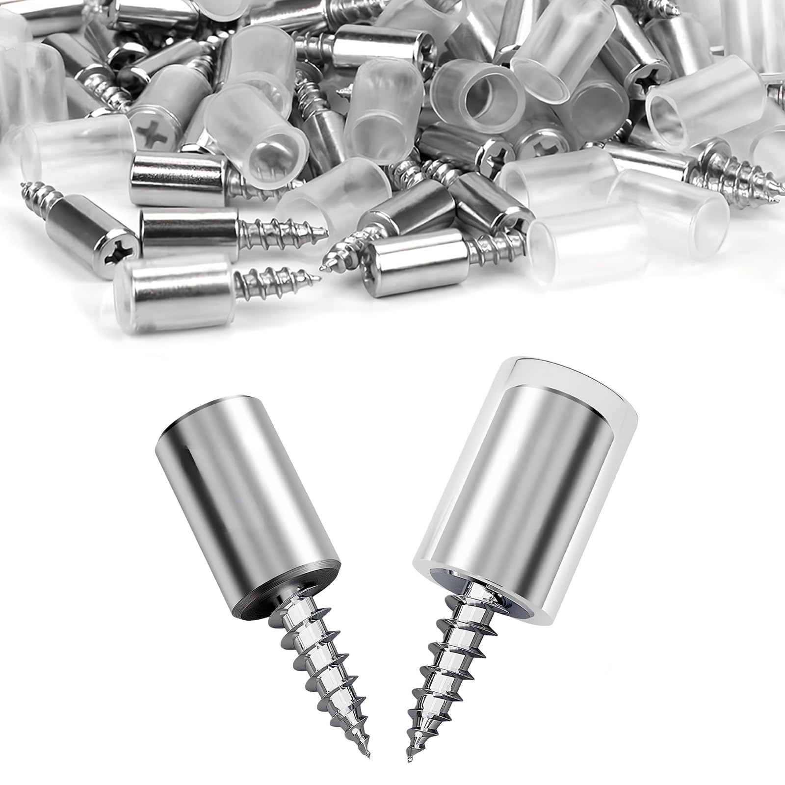 50 Pcs Self Tapping Cabinet Shelf Screws, Shelf Support Pegs 25*7.5mm, Shelf Pegs Screw, Shelf Pegs, for Cabinet Furniture Kitchen Wardrobe Shelves, with Silicone Protector