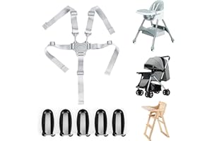 Oslynia 1 Pcs Baby High Chair Strap, High Chair for Babies Replacement Safety Belt, Suitable for 3/5 Point Seat Belt Highchai