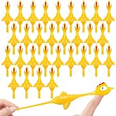 30Pack Finger Slingshot Chicken Rubber,Flick Stretchable Flying Sling Shot Chick Fingers for School Reward Easter Birthday Party Favors White Elephant Gift Exchange