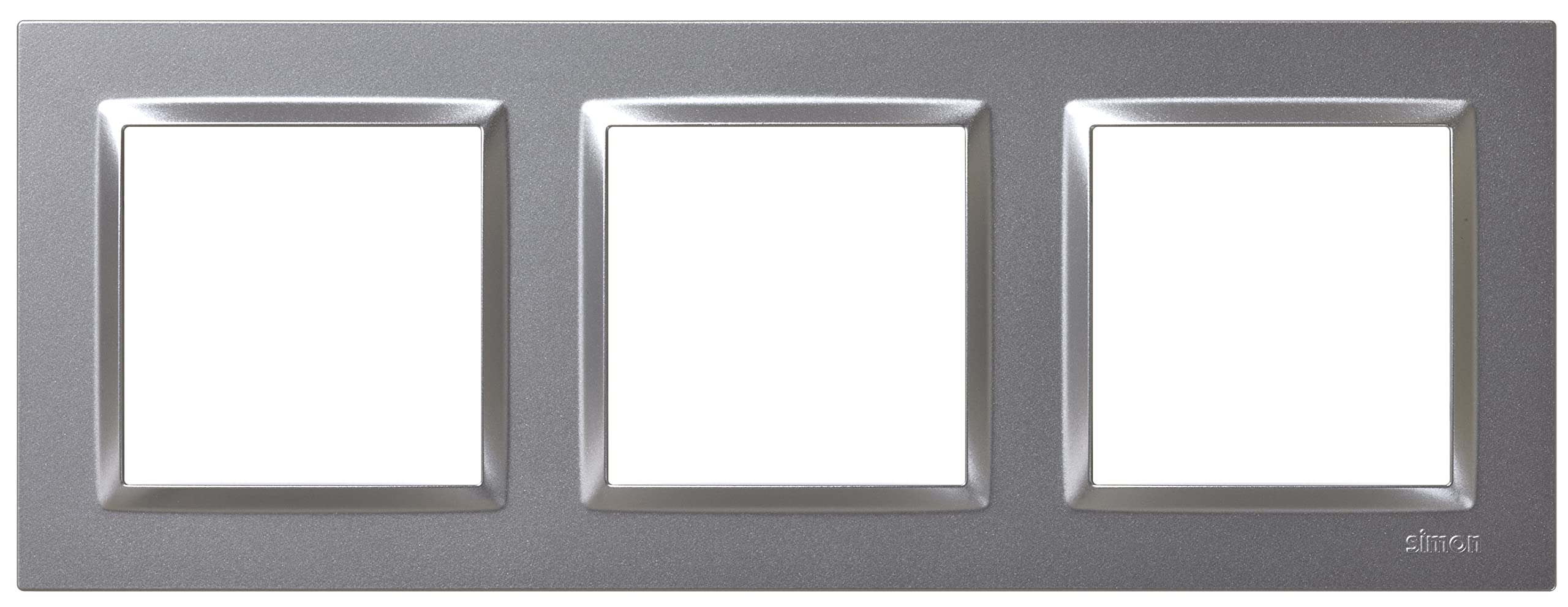SIMON - Wall Switch Frame, 3 Elements, Compatible with Simon 10 Mechanisms, Suitable for Indoor Use, Easy to Assemble, Compatible with Push Button, Switch and Schuko Socket, Colour