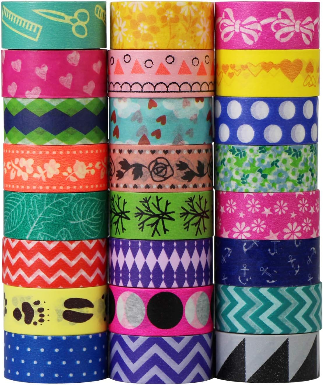 Lot De 24 Rouleaux De Washi Tape Noël - Ruban Adhésif Décoratif Pour Scrapbooking, Emballage Cadeaux (4 Largeurs)