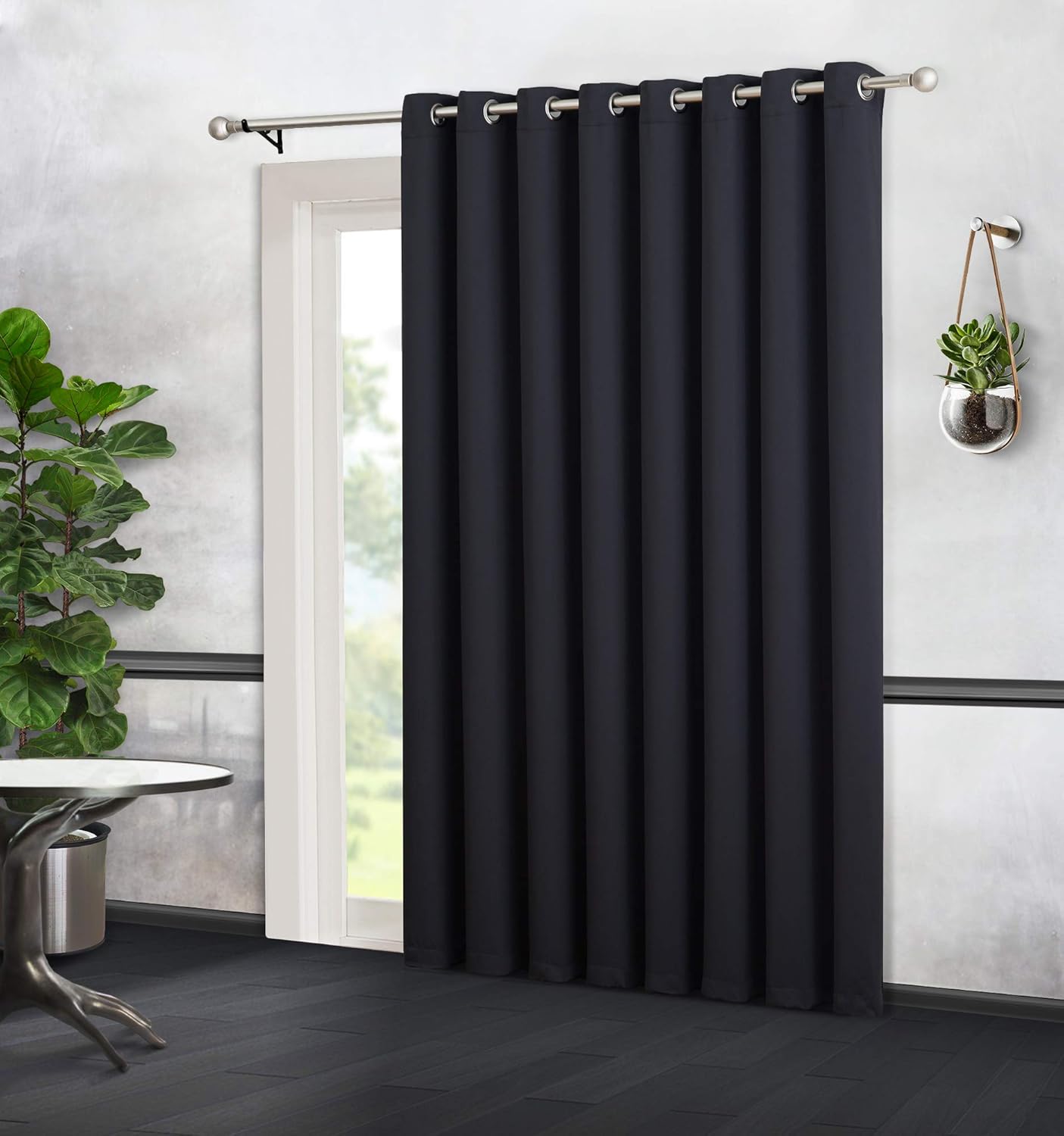 Outdoor Curtains - DecoSource - 1 Extra Wide Premium Patio Panel - 102 Inch Wide - 84