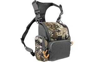 Binocular Harness Breathable Adjustable Hunting Chest Pack with Multi-Pocket Waterproof Hunting Pack for Men and Women, Camou