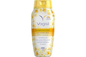 Vagisil Feminine Wash for Intimate Area Hygiene, Scentsitive Scents, pH Balanced and Gynecologist Tested, White Jasmine, 12 oz (Pack of 1)