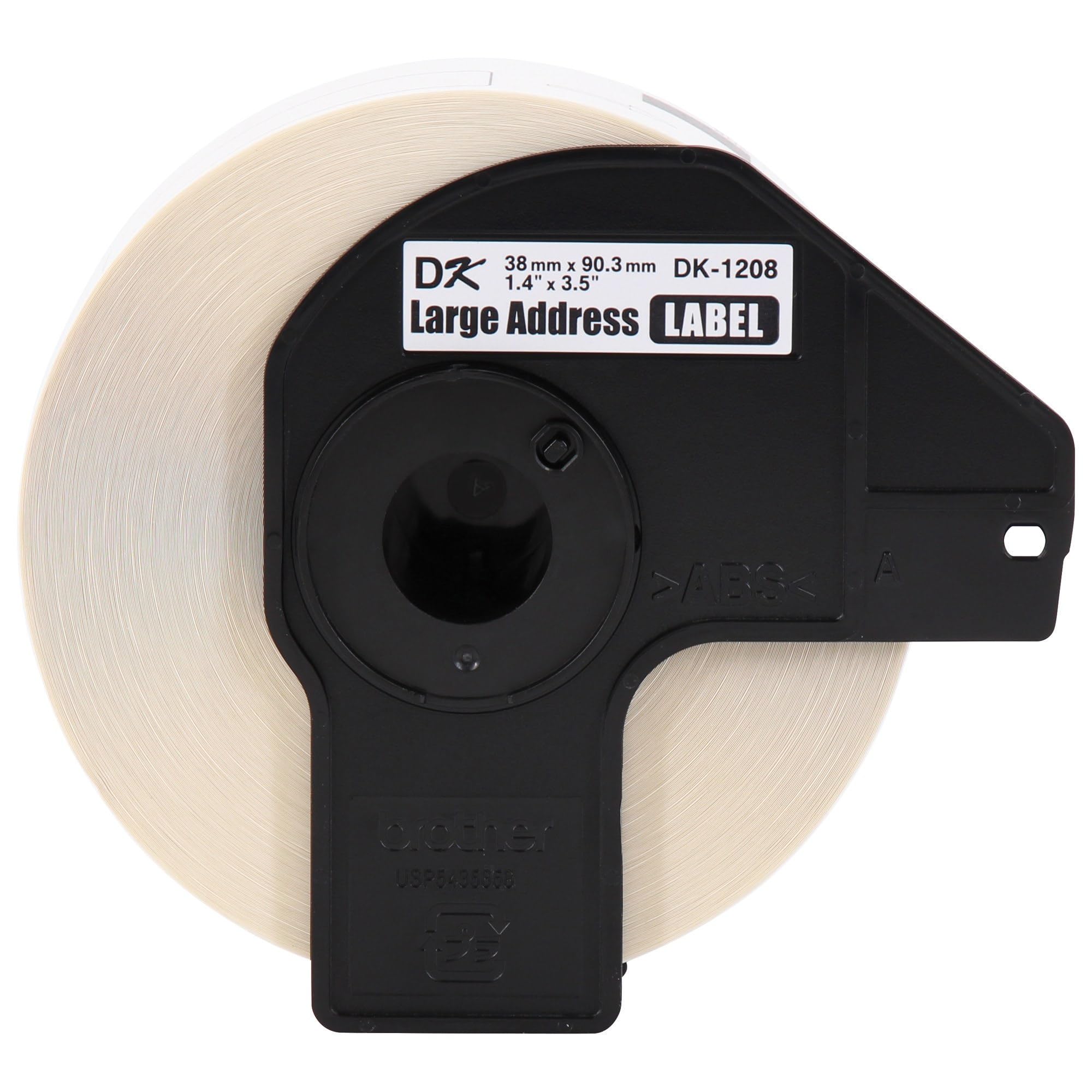 Brother Genuine DK-1208 Die-Cut Large Address Labels, Long Lasting Reliability, Die-Cut Large Address Paper Labels, 400 Labels per Roll, (1) Roll per Box - DK1208, White (DK12083PK)