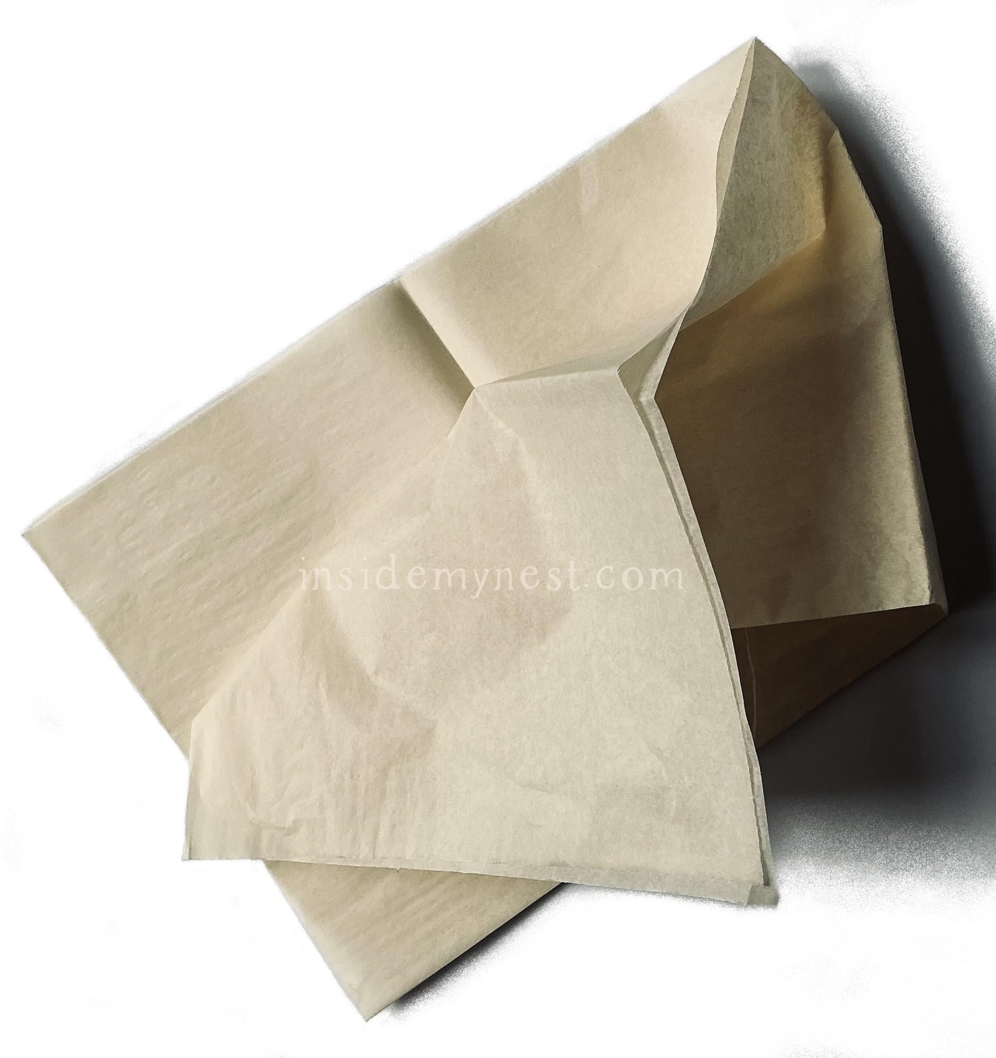 InsideMyNest Muted Neutral Tissue Paper Sheets Shred Packaging Box Filler Premium Quality Eco Friendly (Khaki Ivory, 100 Sheets)