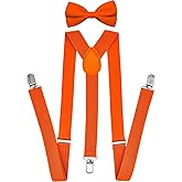 trilece Men’s Suspenders and Bow Tie Set – Adjustable Y-Back Suspenders with Matching Bow Tie for Weddings and Formal Wear
