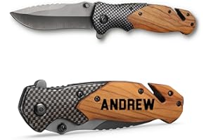 Personalized Pocket Knife – Christmas Gift for Men, Dad, Husband or Him – Custom Engraved Folding Knife – Unique Gift Idea fo