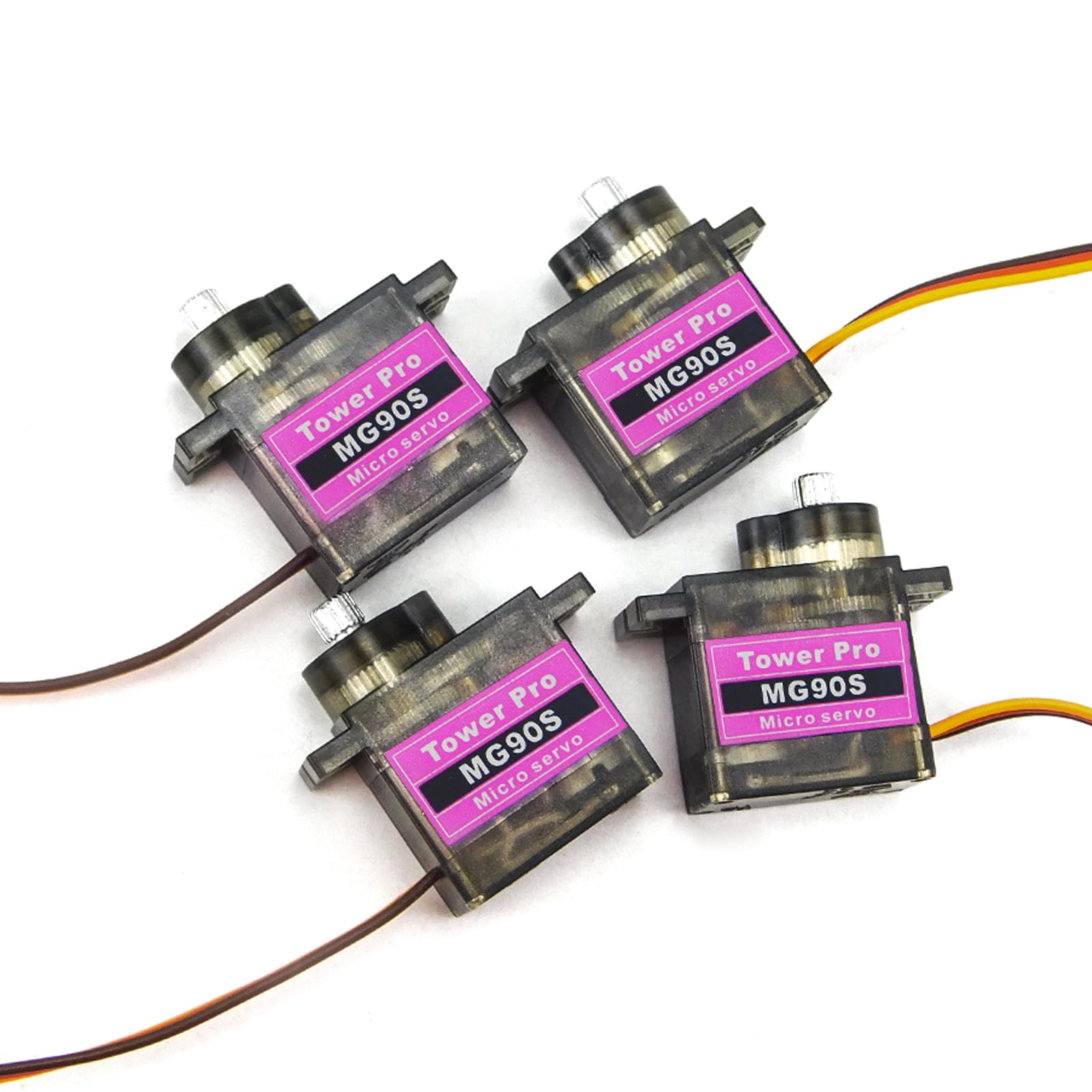 Photo 1 of 4PCS MG90S Servo 9G Micro Servo Motor Metal Geared Micro Servo Motor 9G Smart Robot Car Helicopter Plane Boat Compatible Arduino Raspberry Pi Project