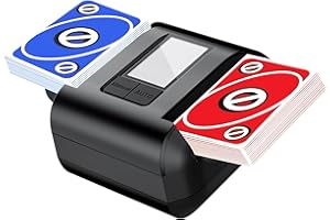 AVUMDA Automatic Card Shuffler, Electric Card Shuffler for 1-2 Decks One-Press AUTO & Manual Mode Rechargeable 2000mAh Low No