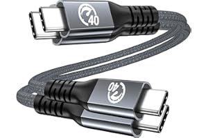 UseBean 240W USB4 Cable [1FT,2Pack],Short USB C to USB C Cable [PD Fast Charging& 40Gbps Data Sync& 8K@60Hz] Thunderbolt 4 US
