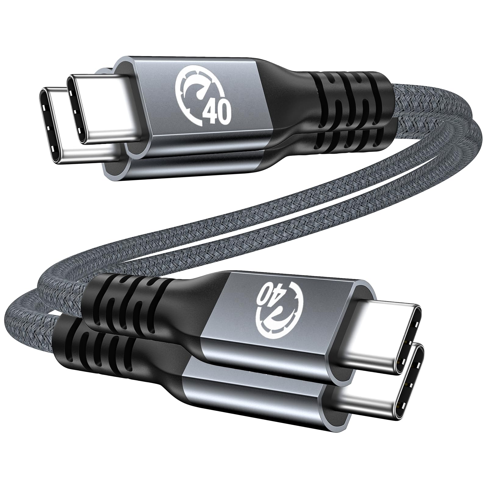 UseBean 240W USB4 Cable 0.3M 2Pack, USB C to USB C 40Gbps Data Cable 8K Video, Thunderbolt 4 Cord Compatible USB C 3.2 Gen 2, for iPhone 15, iPad, MacBook, Galaxy S24, iMac, eGPU, SSD, Docking