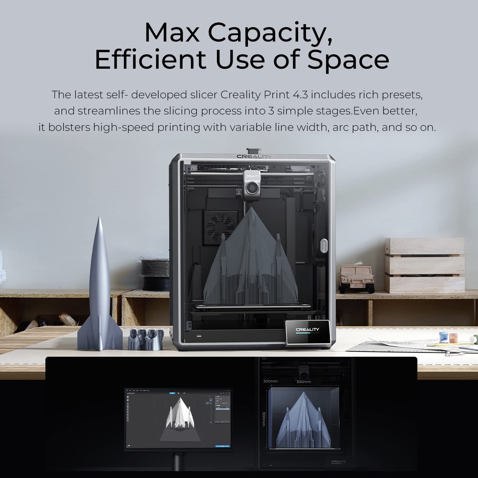 Mua Creality K1 Max 3D Printer 600mm/s Print Speed Smart AI Function ...