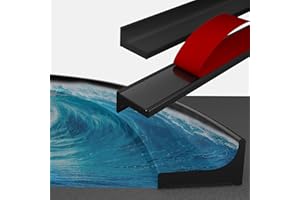 Shower Threshold Water Dam Barrier-31.5 Inch Silicone Self-Adhesive Barrier Water Dam, Collapsible Waterproof shower threshold strip, Best water dam for kitchen sink and Bathroom by SYMYDA(Black)