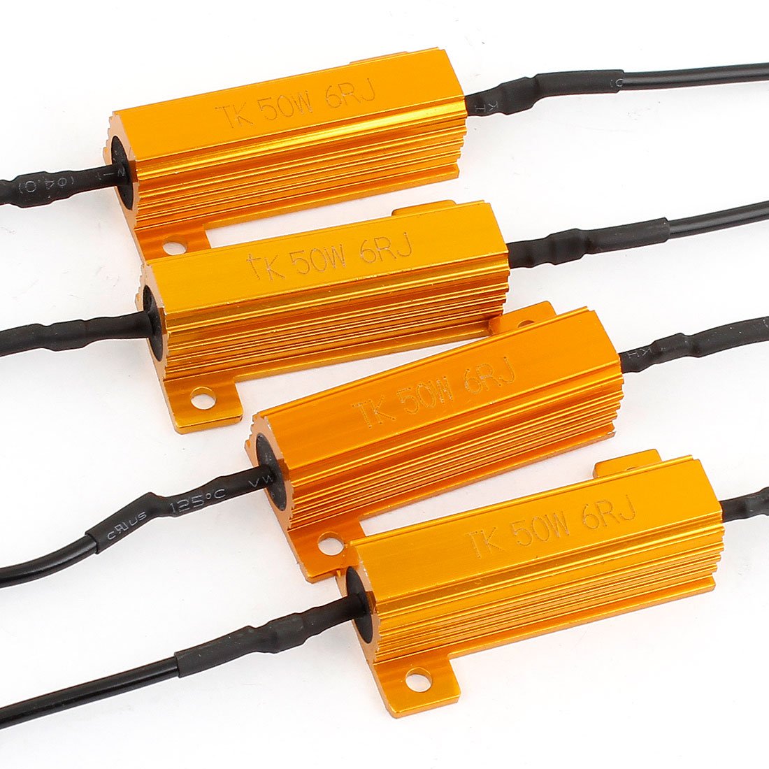 Sourcingmap 4pcs LED Bulbs Load Resistor Signal Fix 6ohm 50W Error Flash Flicker